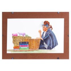 Shawl Vendor,'Signed and Mounted Portrait of a Oaxacan Woman from Mexico'