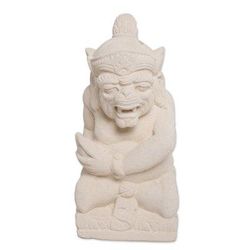 Merdah,'Hand-Carved Sandstone Sculpture of Merdah from Bali'