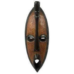 Borre,'Original African Rain Wood Mask Hand Crafted in Ghana'