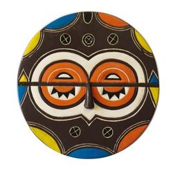 Teke-Tsaye,'Artisan Crafted Colorful Teke-Tsaye African Mask'