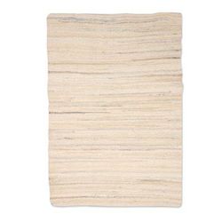 Subdued Style,'Beige and Azure Recycled Cotton Area Rug from India (3x4.5)'