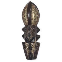 Volta Chief,'Royalty-Themed Sese Wood African Mask from Ghana'