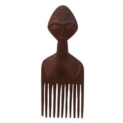 Dodzi,'Handmade Mahogany Wood Wall Art from Ghana'
