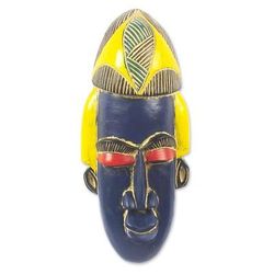 Gameli,'Handcrafted African Sese Wood Mask'