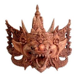 Naga Basukih,'Balinese Handmade Cultural Protective Dragon Wood Mask'