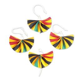 'Vibrant Handmade Eco-Friendly Cotton Ornaments (Set of 4)'