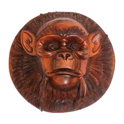 Alpha Chimpanzee,'Handcrafted Suar Wood Chimpanzee Mask from Bali'