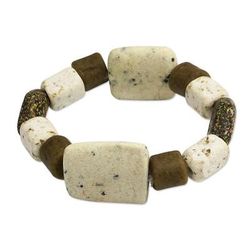 Stand Out,'Recycled Glass Beaded Bracelet from Ghana'