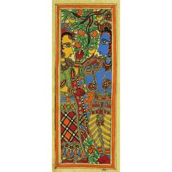 Madhubani painting, 'Celestial Couple II'