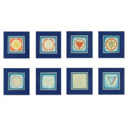 Eight Chakras,'Tantric paintings (Set of 8)'