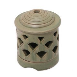 Ceramic candleholders, 'Cupola Light' (pair)