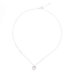 Dual Hearts,'Rose Gold and Sterling Silver Necklace'