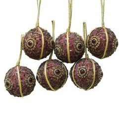 Christmas Magic,'Beaded ornaments (Set of 6)'