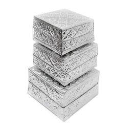 Lempuyang Sunset in Large,'Handcrafted Decorative Aluminum Boxes (Set of 3)'