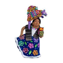 Woman with Alebrijes,'Alebrije-Themed Ceramic Sculpture from Mexico'