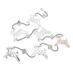 Flying Reindeer,'Aluminum Reindeer Ornament Garlands(Set of 3)'