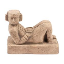 'Chac Mool' - Toltec Maya Archaeological Ceramic Sculpture from Mexico