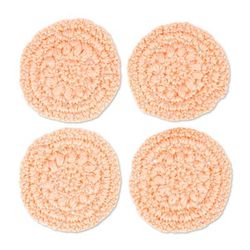 Petal Pink Pinwheel,'Set of 4 Handmade Petal Pink Crocheted Coasters'