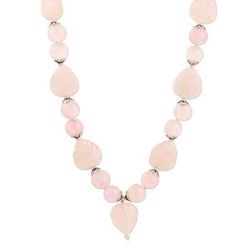In the Mood for Love,'Rose Quartz Beaded Pendant Necklace from India'