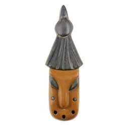 The Hut,'Hand Carved African Ofram Wood Mask'