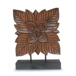 'Sweet Thai Blossom' - Hand Carved Rain Tree Wood Sculpture