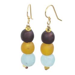 Fresh Novelty,'Recycled Glass and Plastic Beaded Earrings from Ghana'