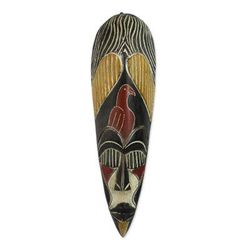 'Hausa Spiritual Protector' - Handmade Wood Mask from Africa