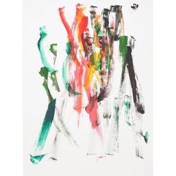Lively City,'Authentic Vertical Elephant Art Painting from Thailand'