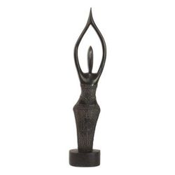 Wood sculpture, 'She Loves Life' - Fair Trade Wood Sculpture