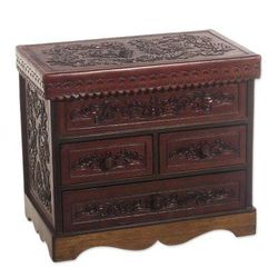 Ancestral Treasure,'Tooled Leather Jewelry Chest from Peru'