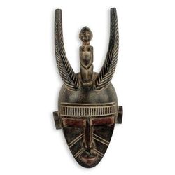 African wood mask, 'Bambara Ntomo'