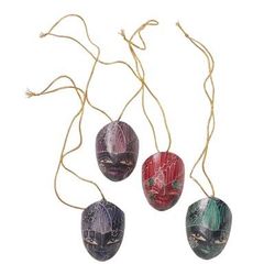 Parang Warriors (set of 4),'Hand Carved Wadang Wood Panang Warrior Ornaments (Set of 4)'