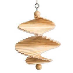 Fresh Breezes,'Handcrafted Wooden Helix Mobile With Hook From Guatemala'