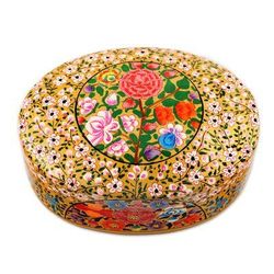 Kashmir Essence,'Handmade Papier Mache Decorative Box from India'