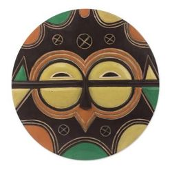 Kidumu Rite,'Multicolor Handcrafted Congolese African Mask'