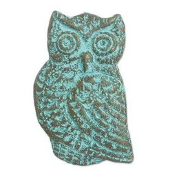 Recycled paper wall sculpture, 'Magnificent Owl'