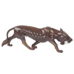 Panther,'Ebony Wood Panther Hand Carved by African Artisan'