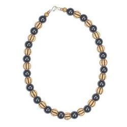 Winsome Elegance,'Recycled Glass and Plastic Beaded Necklace from Ghana'