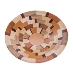Fragment,'Palo Blanco and Caoba Wood Serving Bowl from Guatemala'