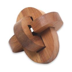 Teakwood puzzle, 'Chain Hook'