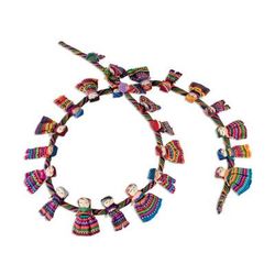 Joy and Diversity,'Artisan Crafted Guatemalan Worry Doll Garland'