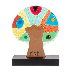Light of the Sun,'Colorful Art Glass Tree Sculpture from El Salvador'