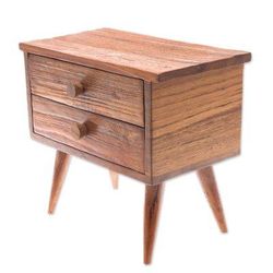 Modern Dresser,'Modern Teak Wood Jewelry Box with Two Drawers'