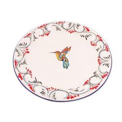 Colibri,'Hand-Painted Hummingbird-Themed Plates (Pair)'