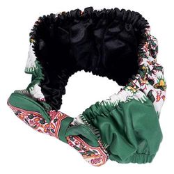 Sunshine,'Green Cotton Headband with Bow Hand-crafted in Ghana'