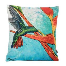 Oneiric Hummingbird,'Tropical Themed Cushion Cover from Costa Rica'