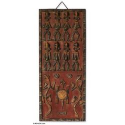 Wall art, 'Dogon Village'