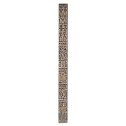 'Ghanaian Dogon Board-Like Mahogany Wall Relief Panel'