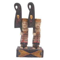 Umbul-Umbul,'Handmade Albesia Wood Statuette from Bali'