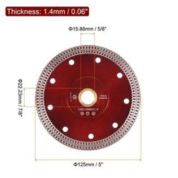 Diamond Saw Blade 5" Cutting Blade Super Thin Tile Saw Blade Red